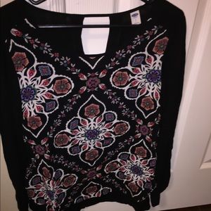 Black pattern blouse